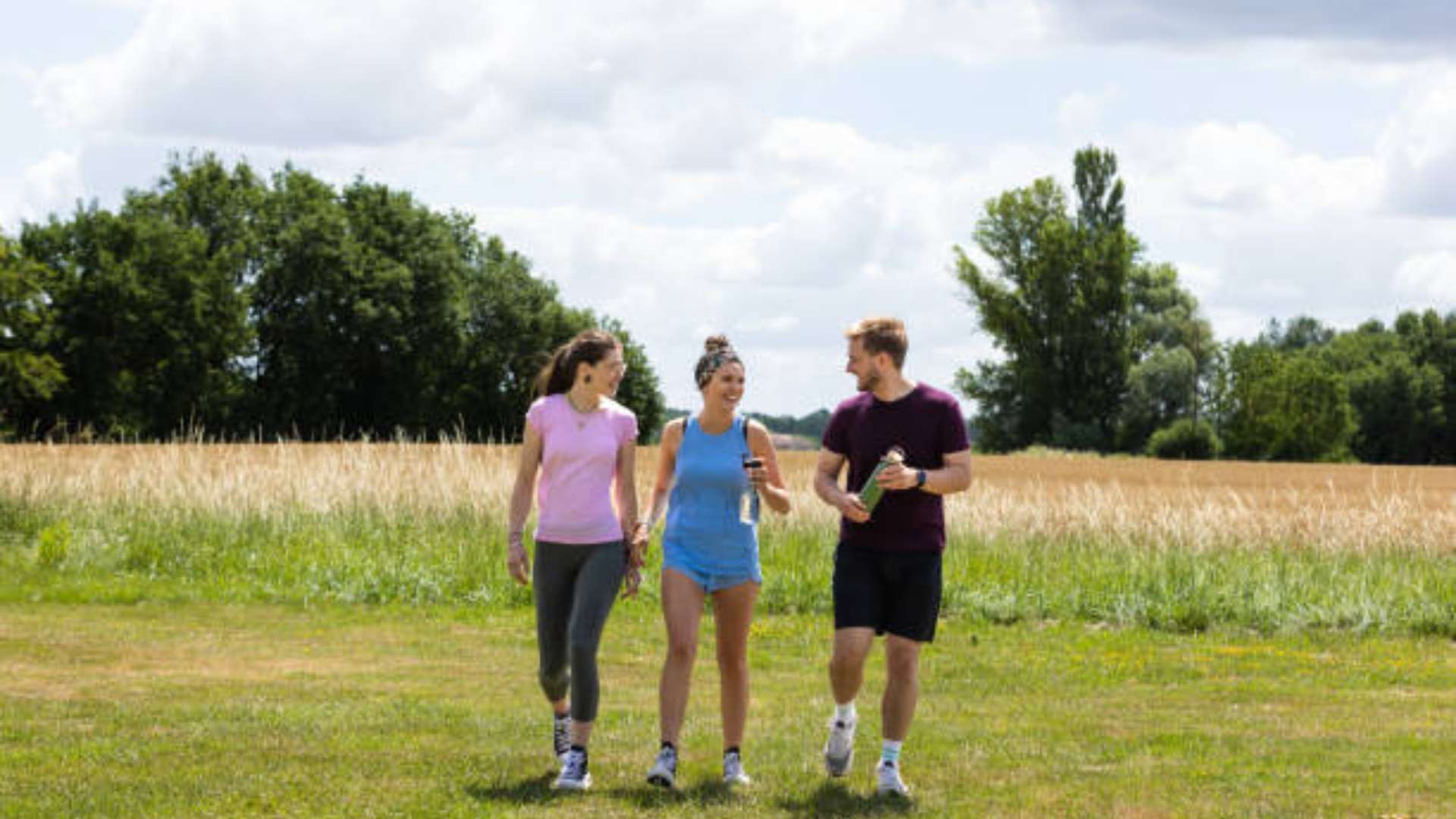 Barefoot person walking mindfully on a forest path