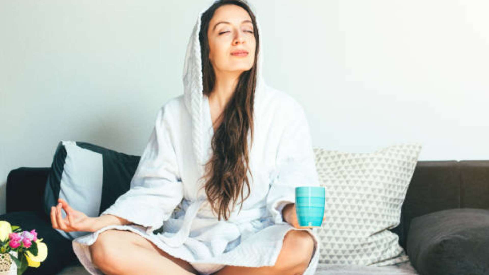 A peaceful morning ritual with sunlight, tea, journaling, and yoga