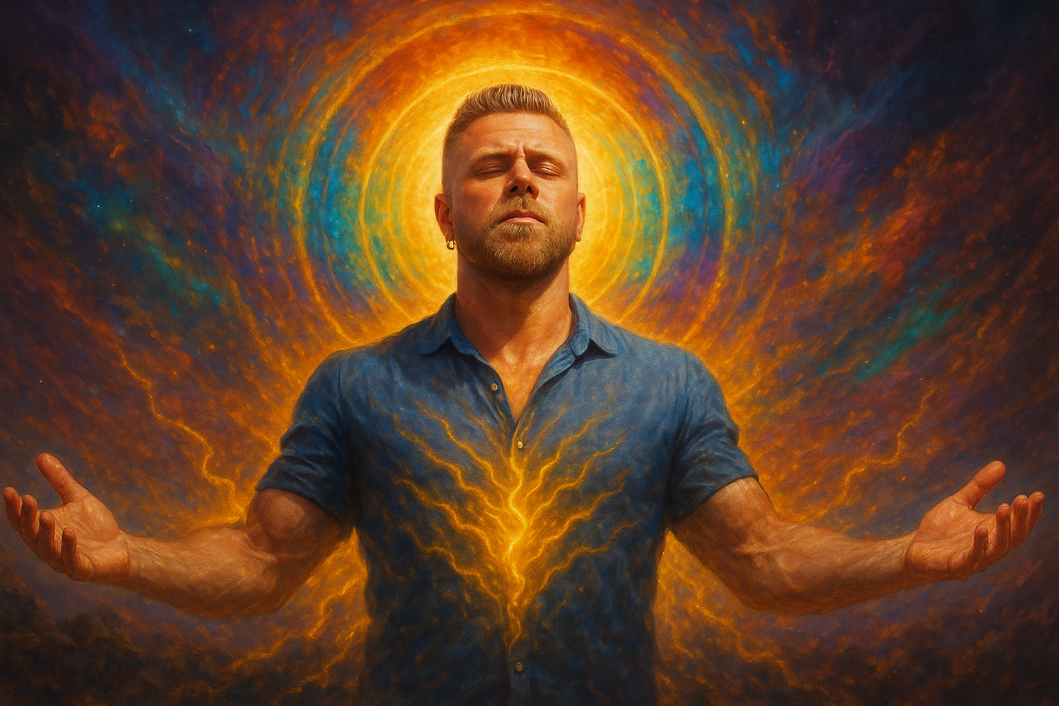 A person standing strong in a storm, symbolizing resilience through life’s challenges and seasons of change.